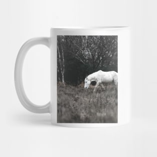 White Horse in Forest Mug